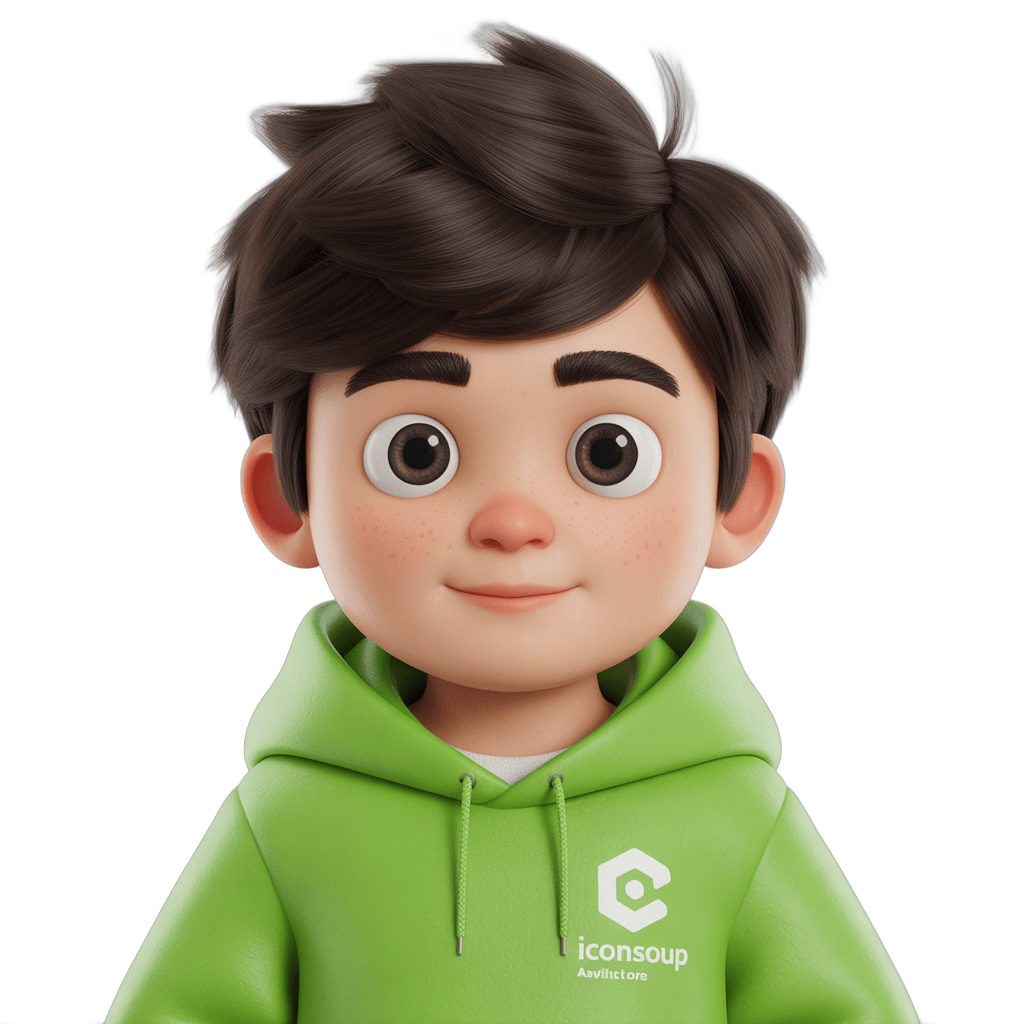 3d animated boy character with hoodie smiling cheerful isolated transparent background clipart PNG - transparent background