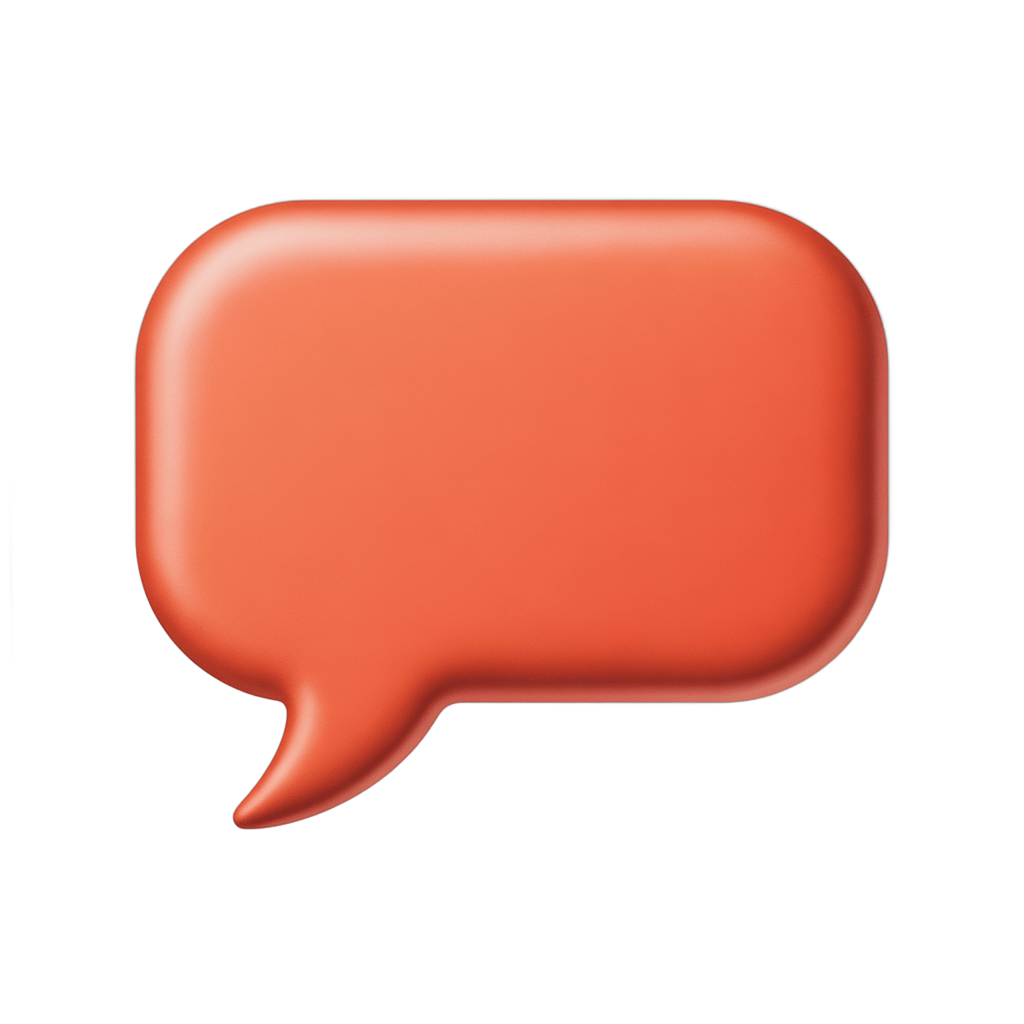 3d cartoon speech bubble graphic element for presentations and social media designs PNG - transparent background