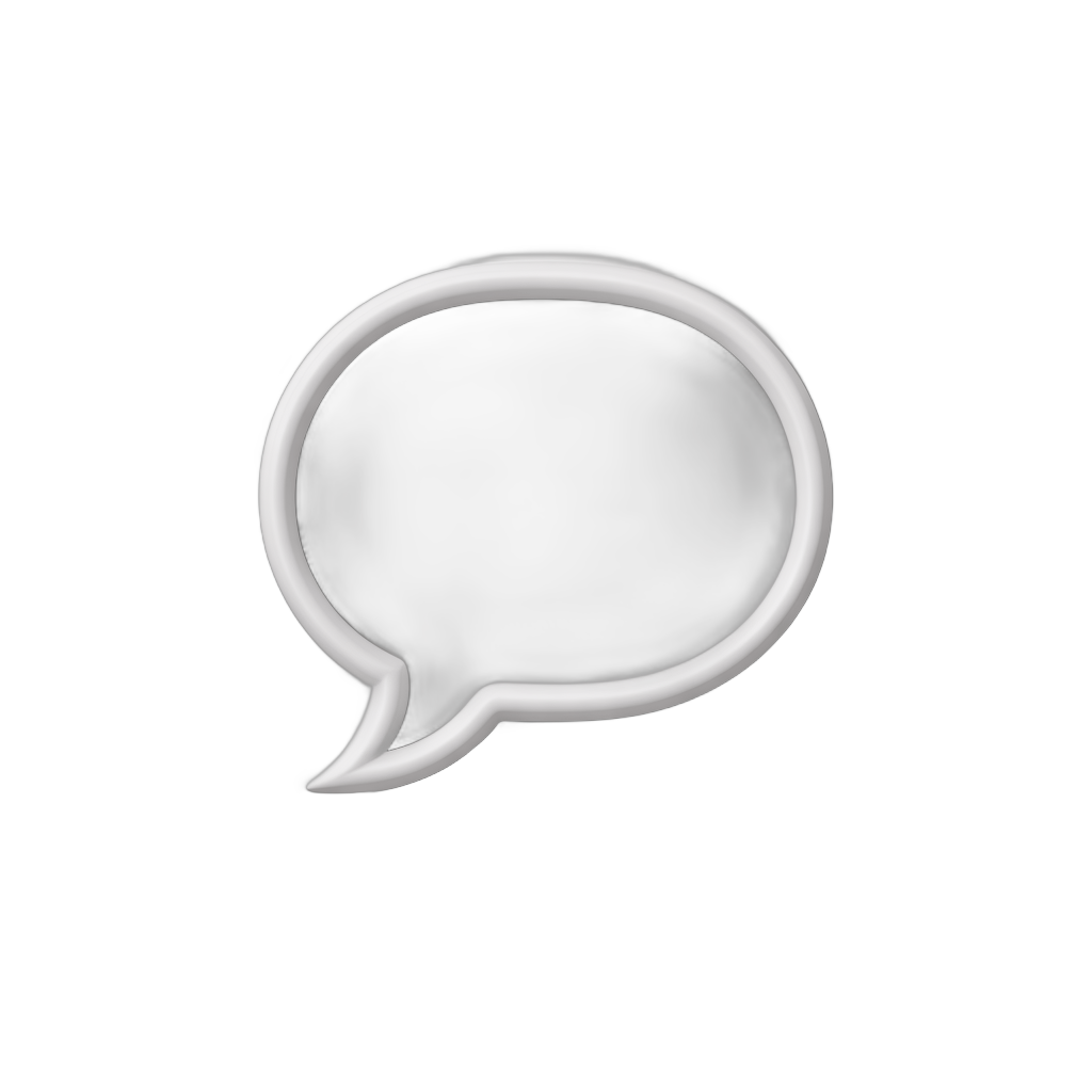 3d cartoon speech bubble graphic element for presentations and social media designs PNG - transparent background