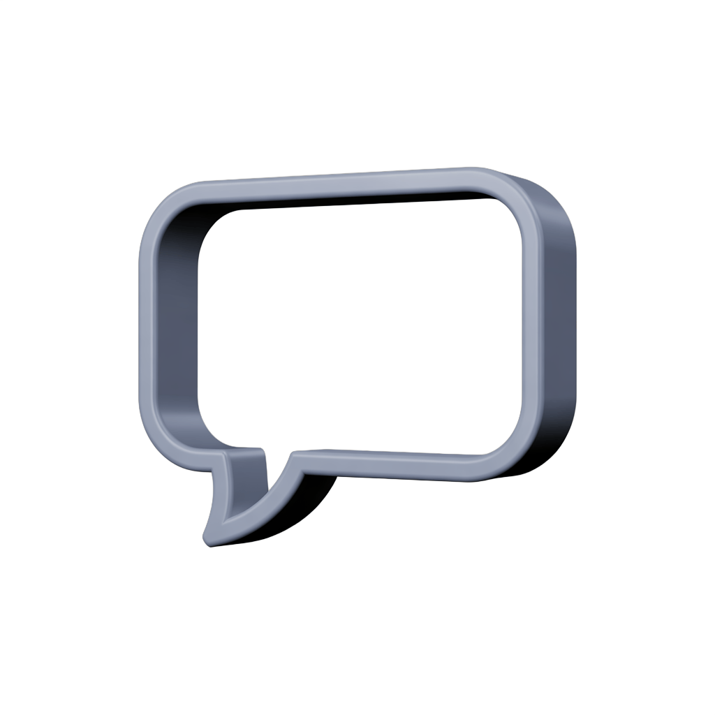 3d cartoon speech bubble graphic element for presentations and social media designs PNG - transparent background