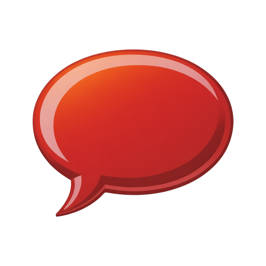3d cartoon speech bubble graphic element for presentations and social media content PNG - transparent background