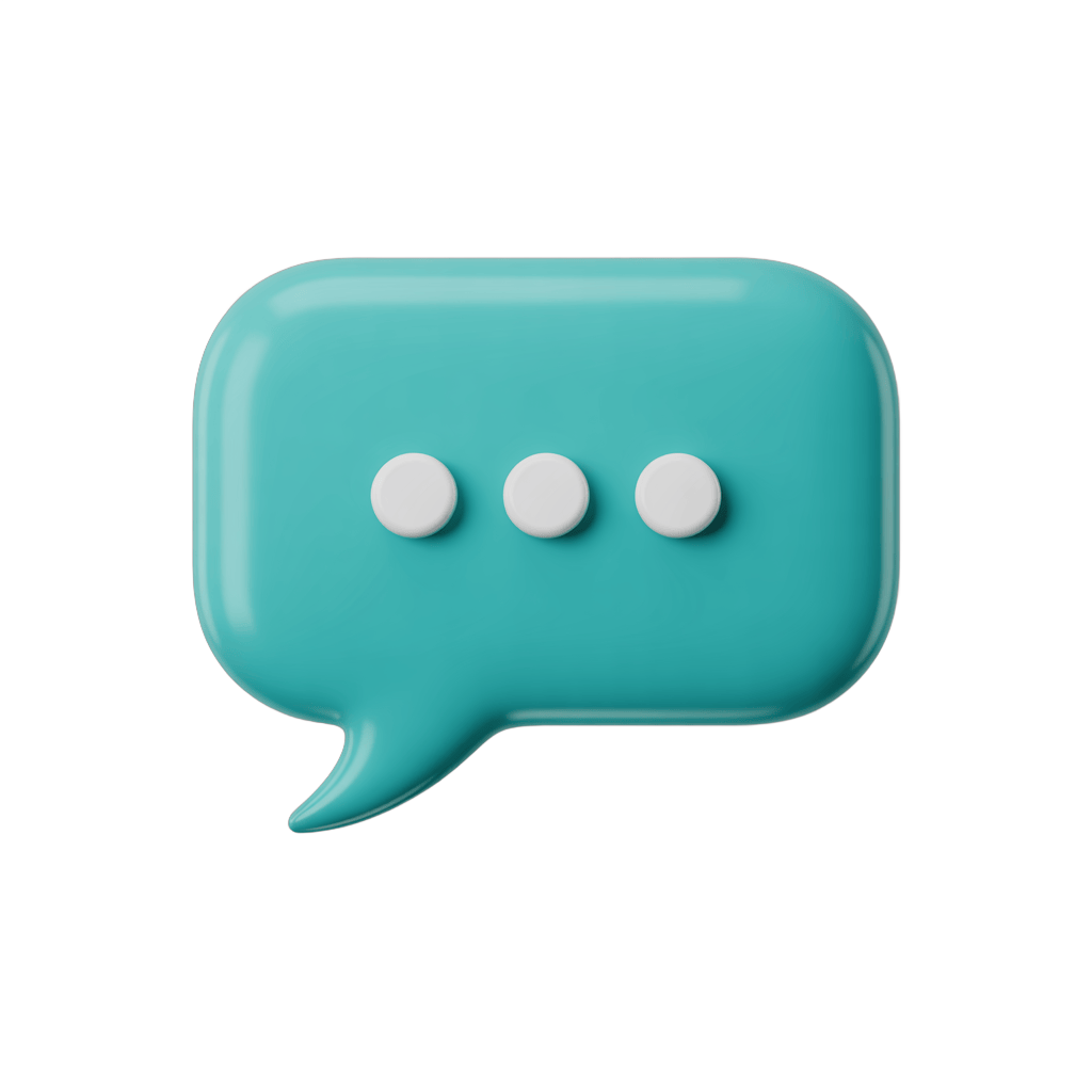 3d cartoon speech bubble graphic element for presentations and social media designs PNG - transparent background