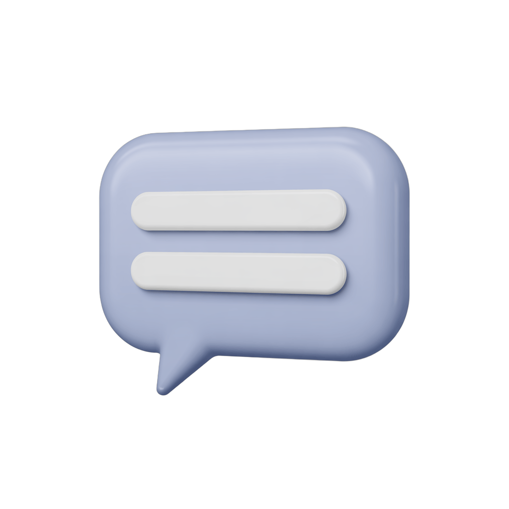 3d cartoon speech bubble graphic element for presentations and social media content PNG - transparent background