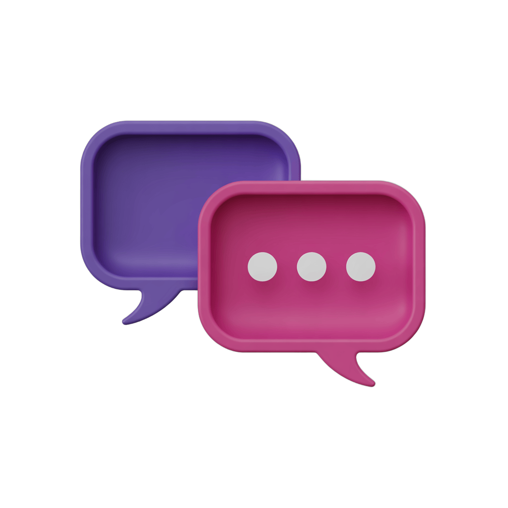 3d cartoon speech bubble icons set for presentations and social media graphics PNG - transparent background