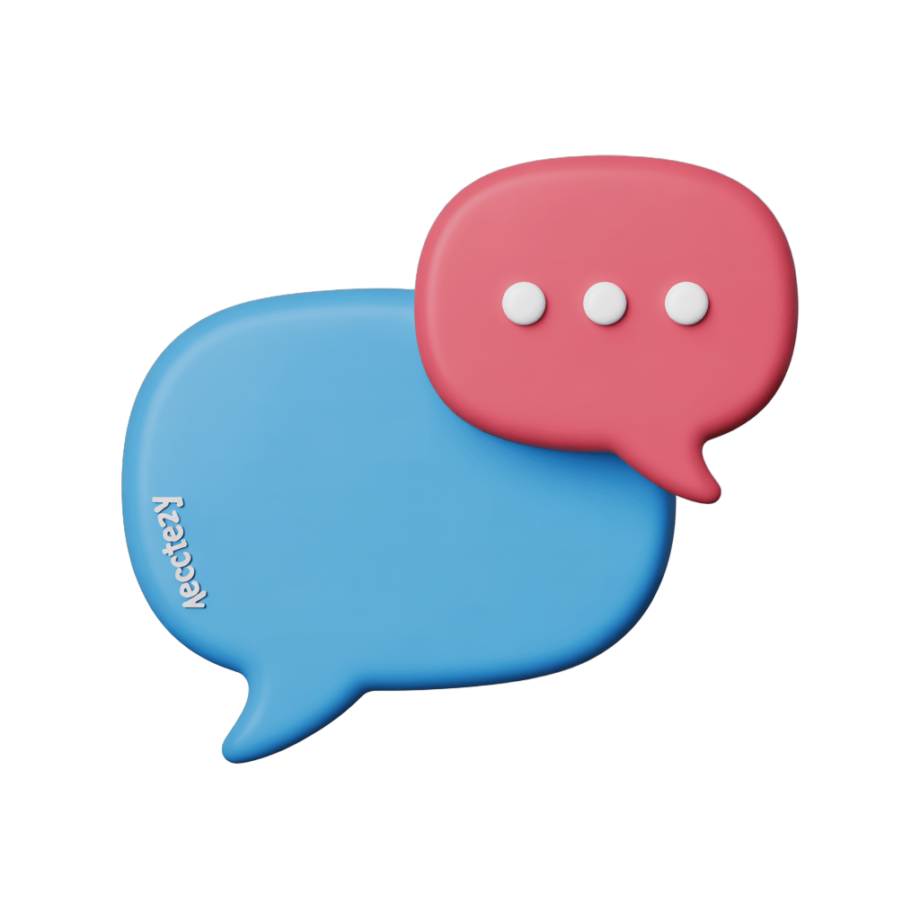3d cartoon speech bubble illustration for conversation and communication design projects PNG - transparent background
