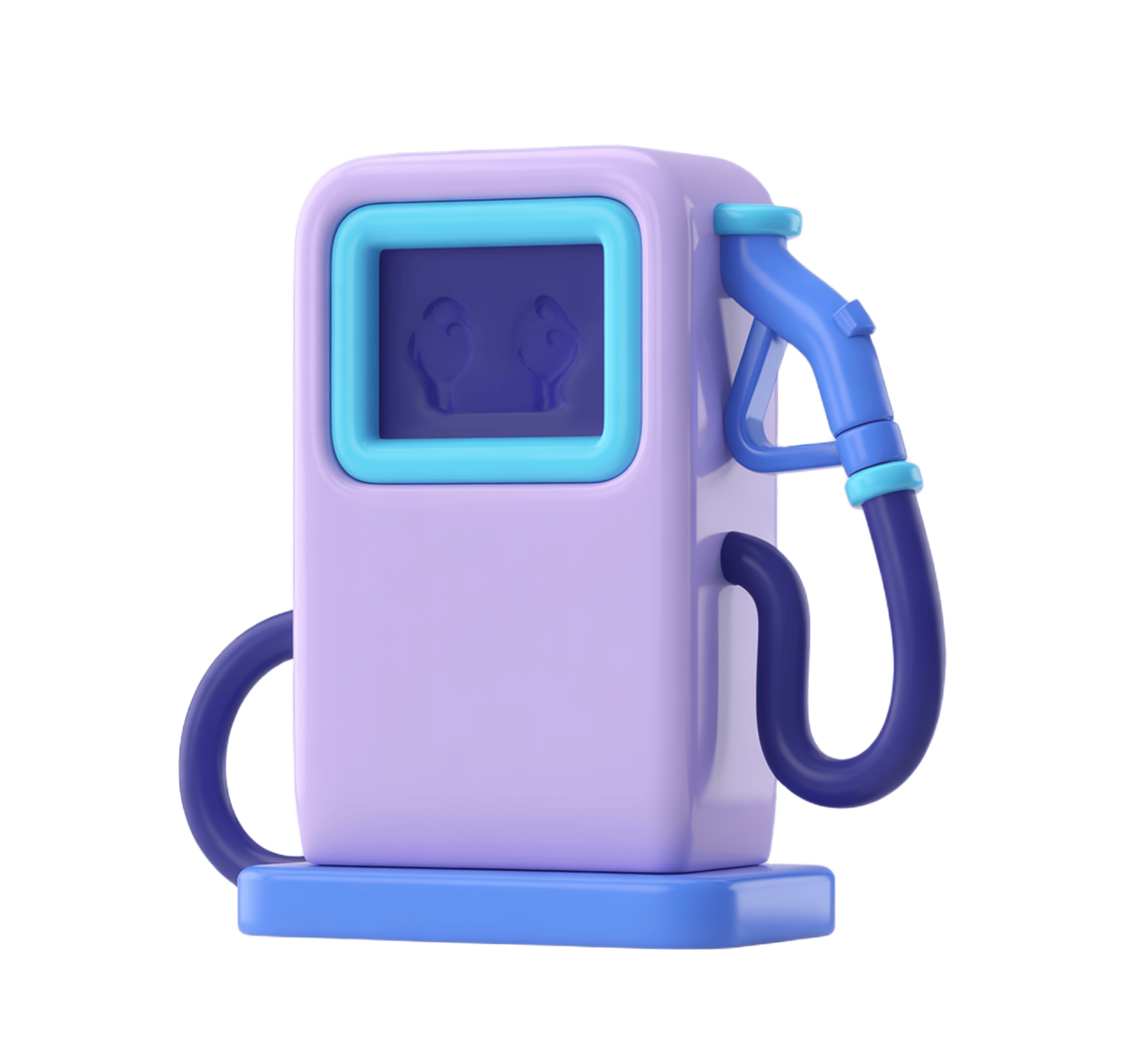 3d electric vehicle charging station icon for app interface and website design PNG - transparent background