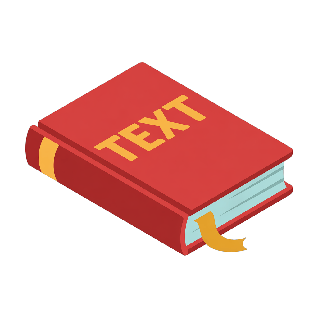 3d isometric illustration of a red book with text label for educational and editorial content design PNG - transparent background