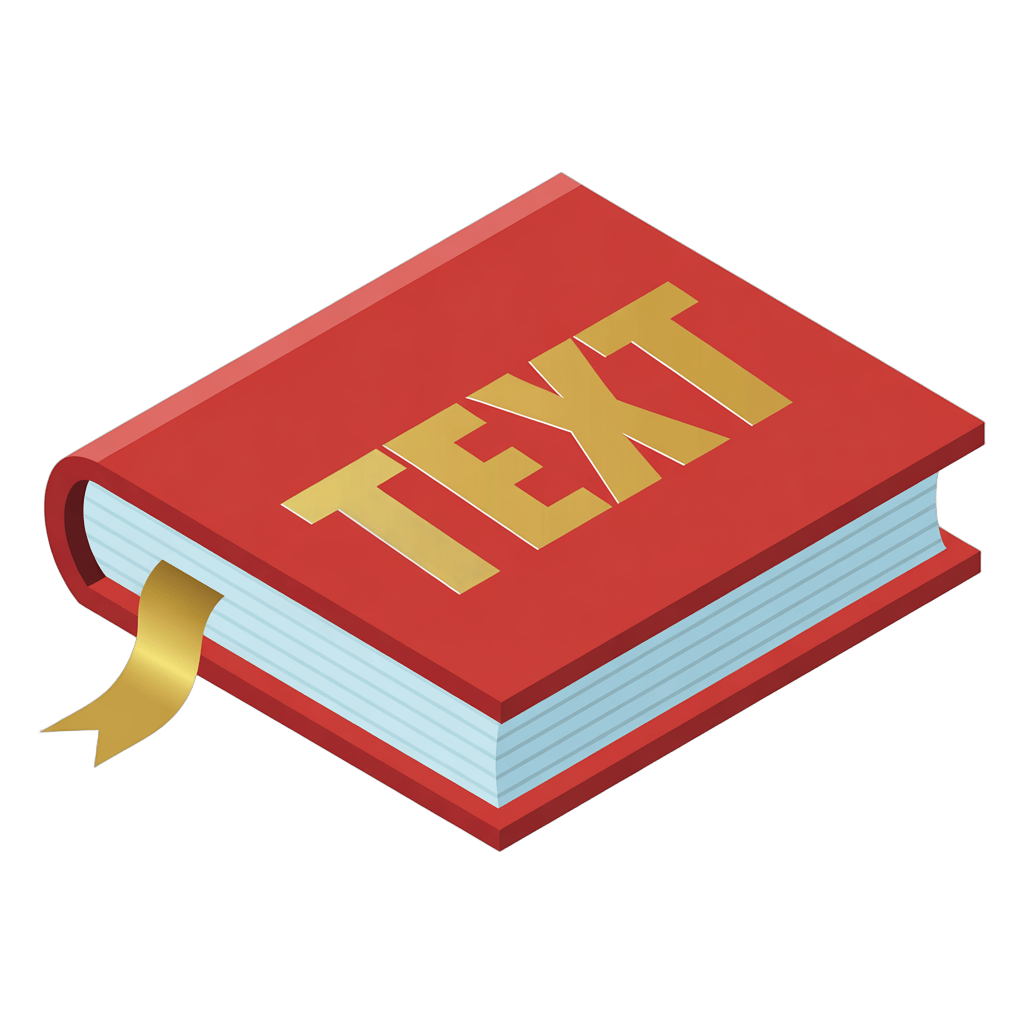 3d isometric illustration of a red book with text label for educational and presentation materials PNG - transparent background