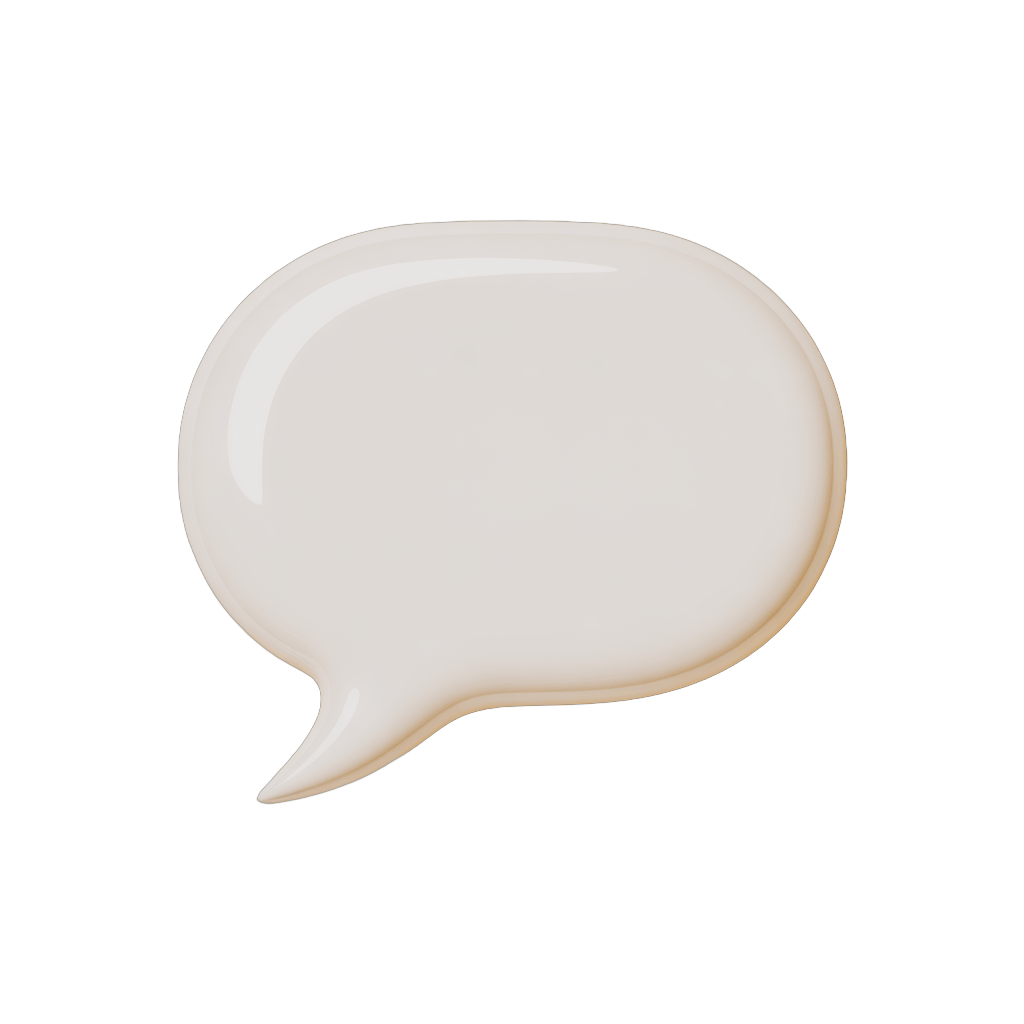 3d rendered isolated transparent speech bubble graphic element for presentations and designs PNG - transparent background
