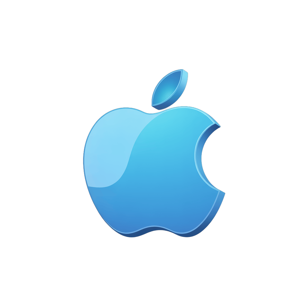 Apple logo icon isolated graphic element for branding and digital design projects PNG - transparent background