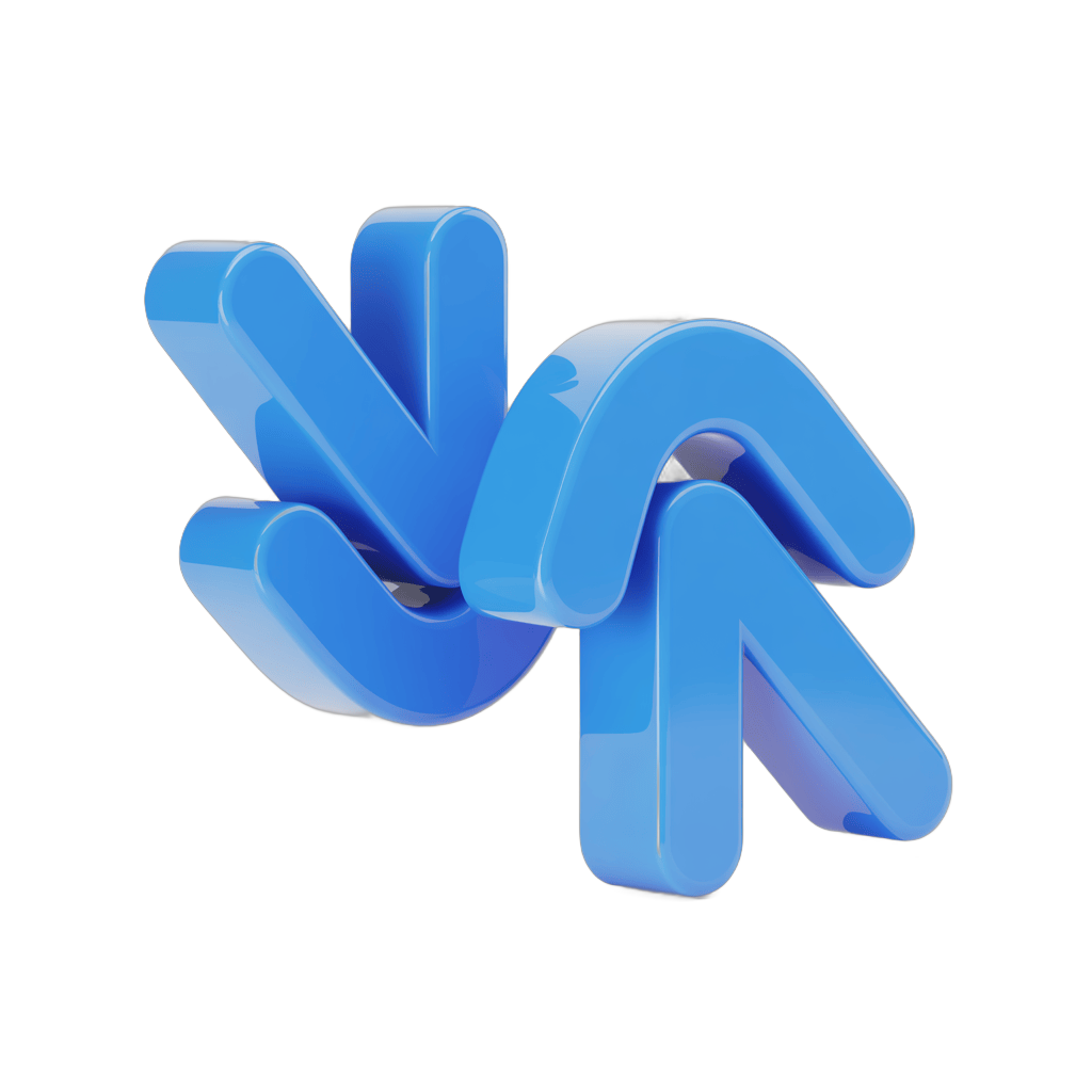 Bright blue abstract geometric arrows clipart for presentations and marketing designs PNG - transparent background