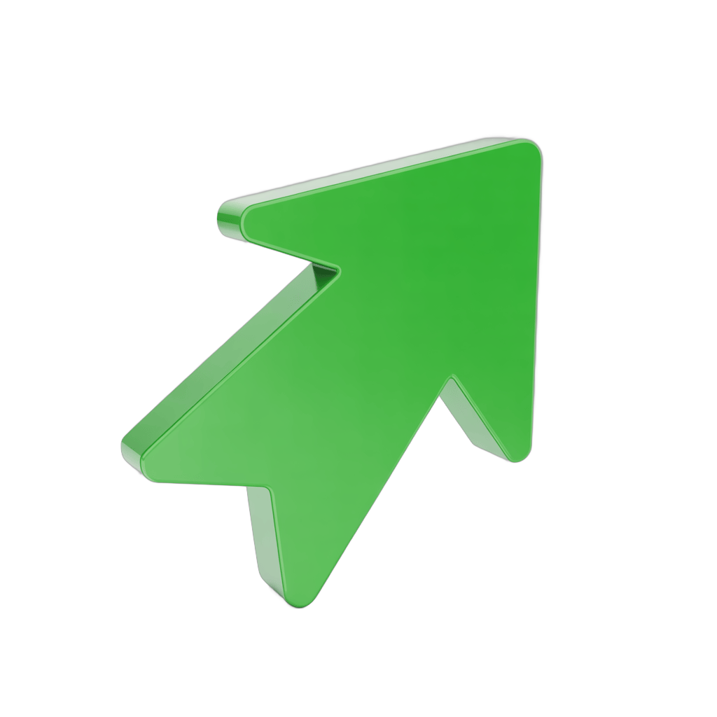 Bright green upward arrow isolated clipart for presentations business growth and success graphics PNG - transparent background