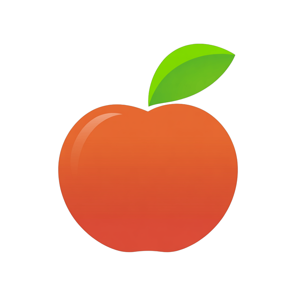 Bright isolated apple clipart graphic element for food branding and healthy lifestyle designs PNG - transparent background