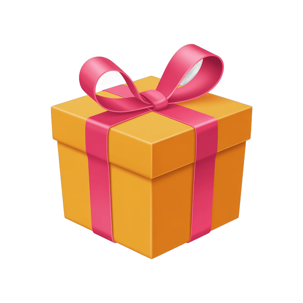 Bright yellow gift box with pink ribbon for birthday celebration presentation PNG - transparent background