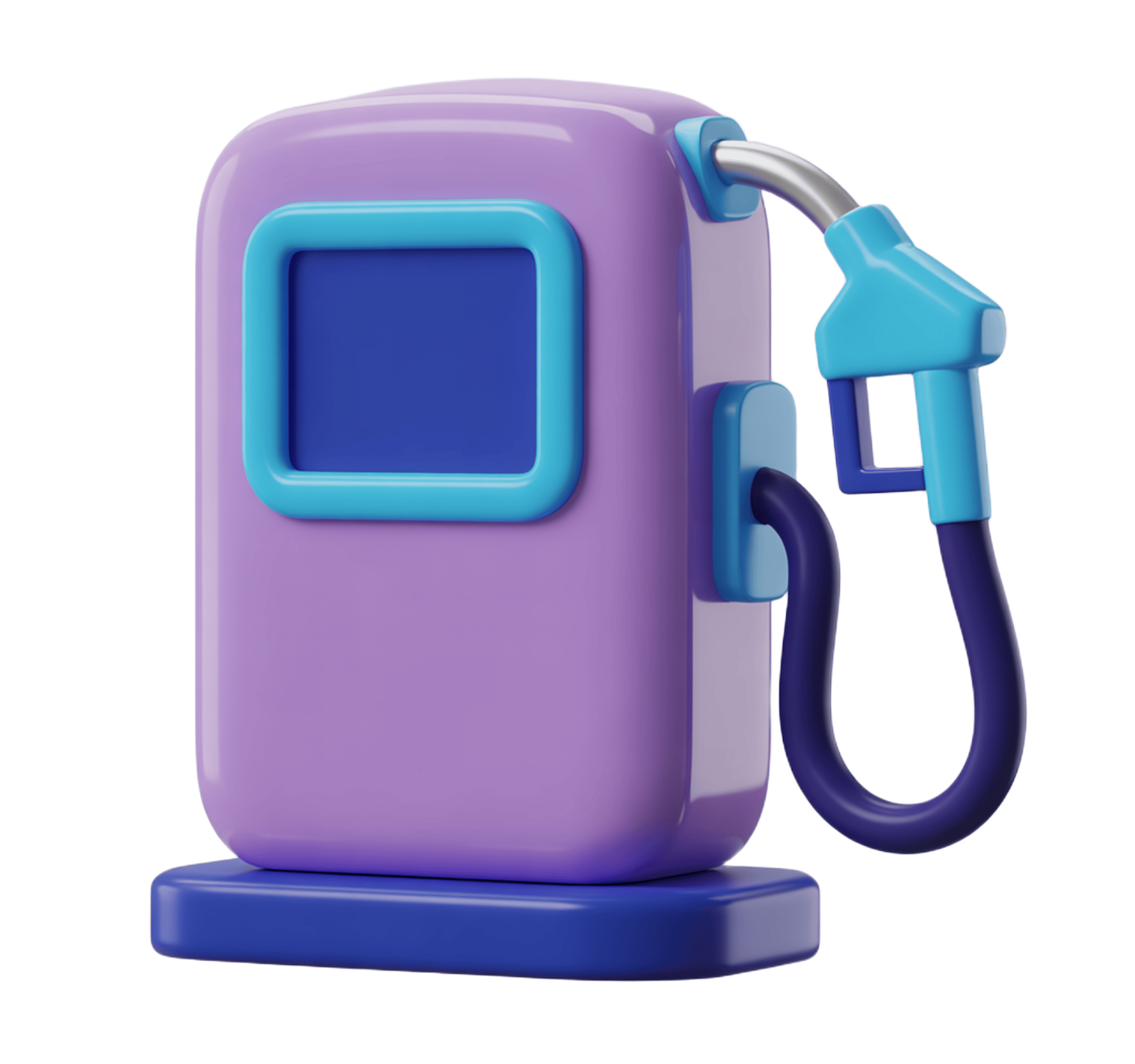 Cartoon gas pump station illustration for digital presentations and branding materials PNG - transparent background