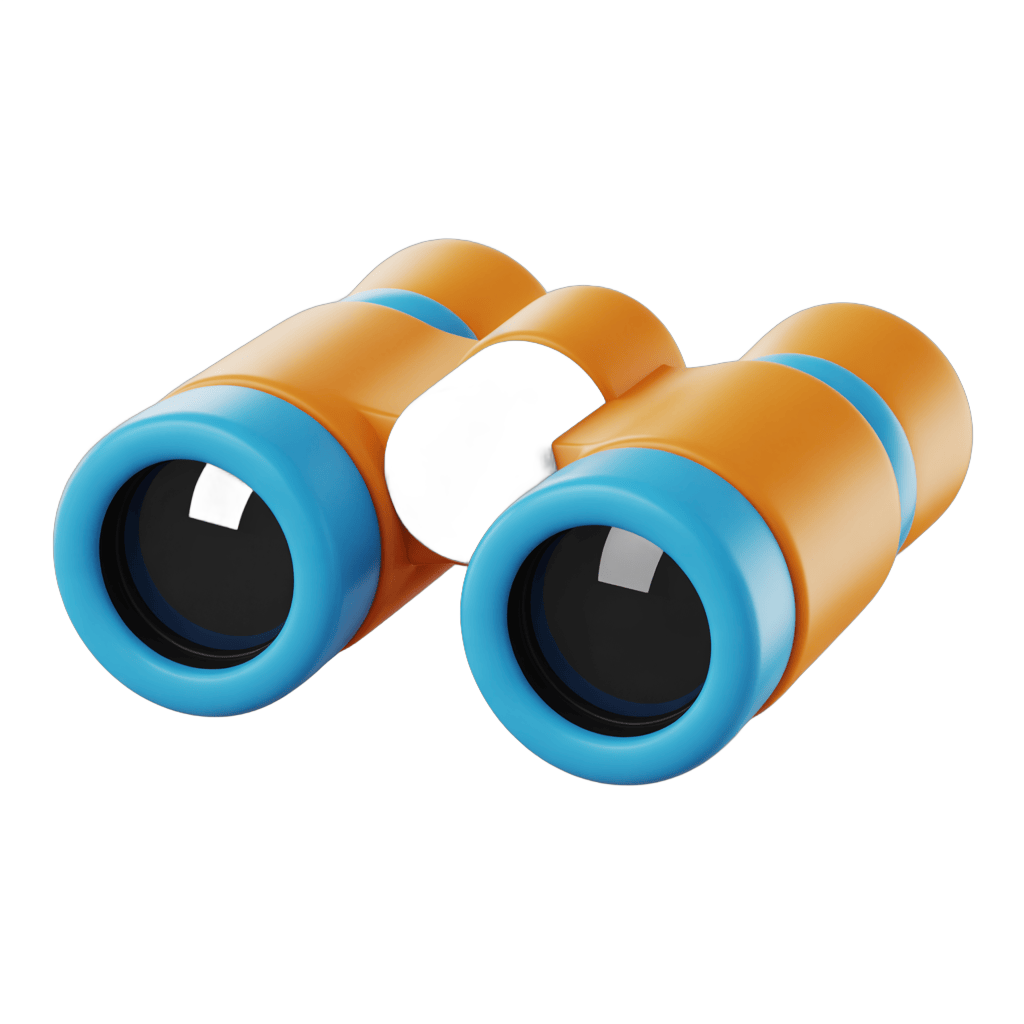 Colorful cartoon binoculars toy for kids educational play and outdoor activities PNG - transparent background