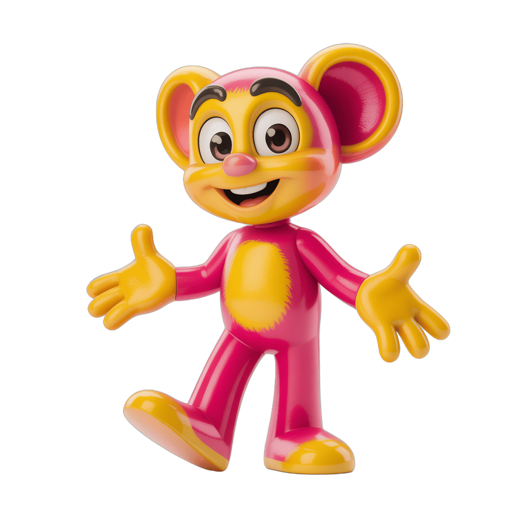 Colorful cartoon monkey character with arms outstretched for cheerful illustrations PNG - transparent background