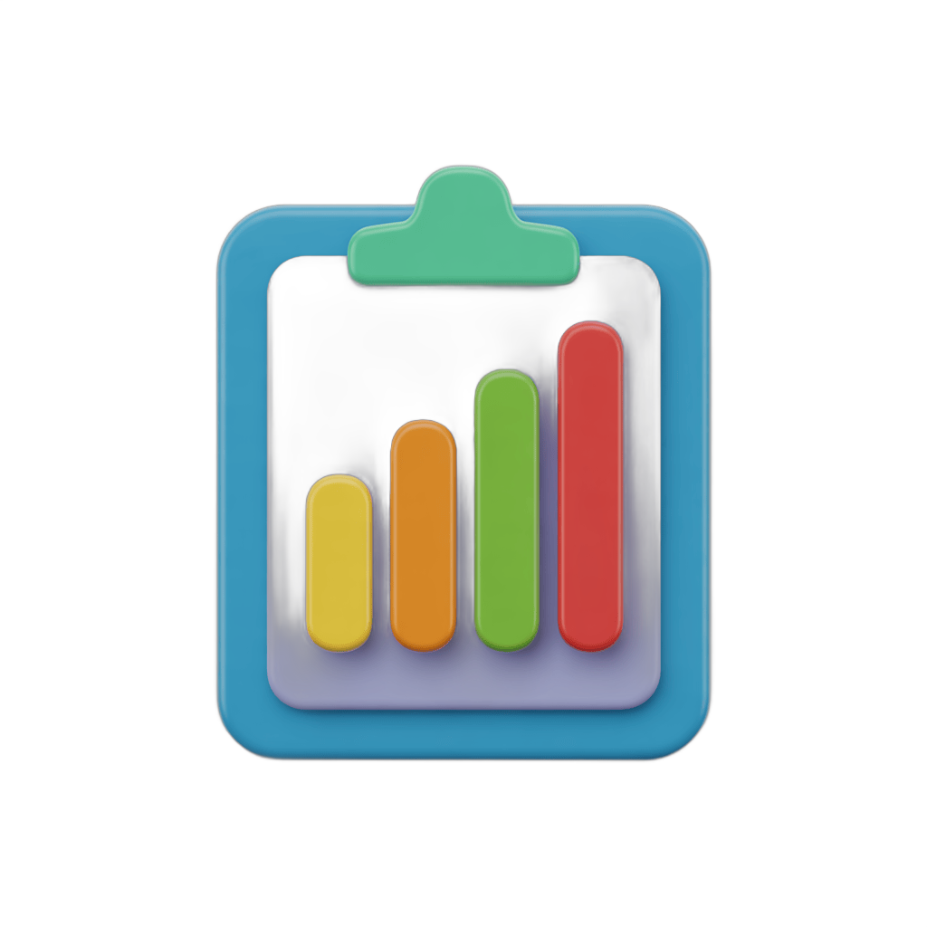 Colorful upward growth bar chart clipart for business presentations and reports PNG - transparent background