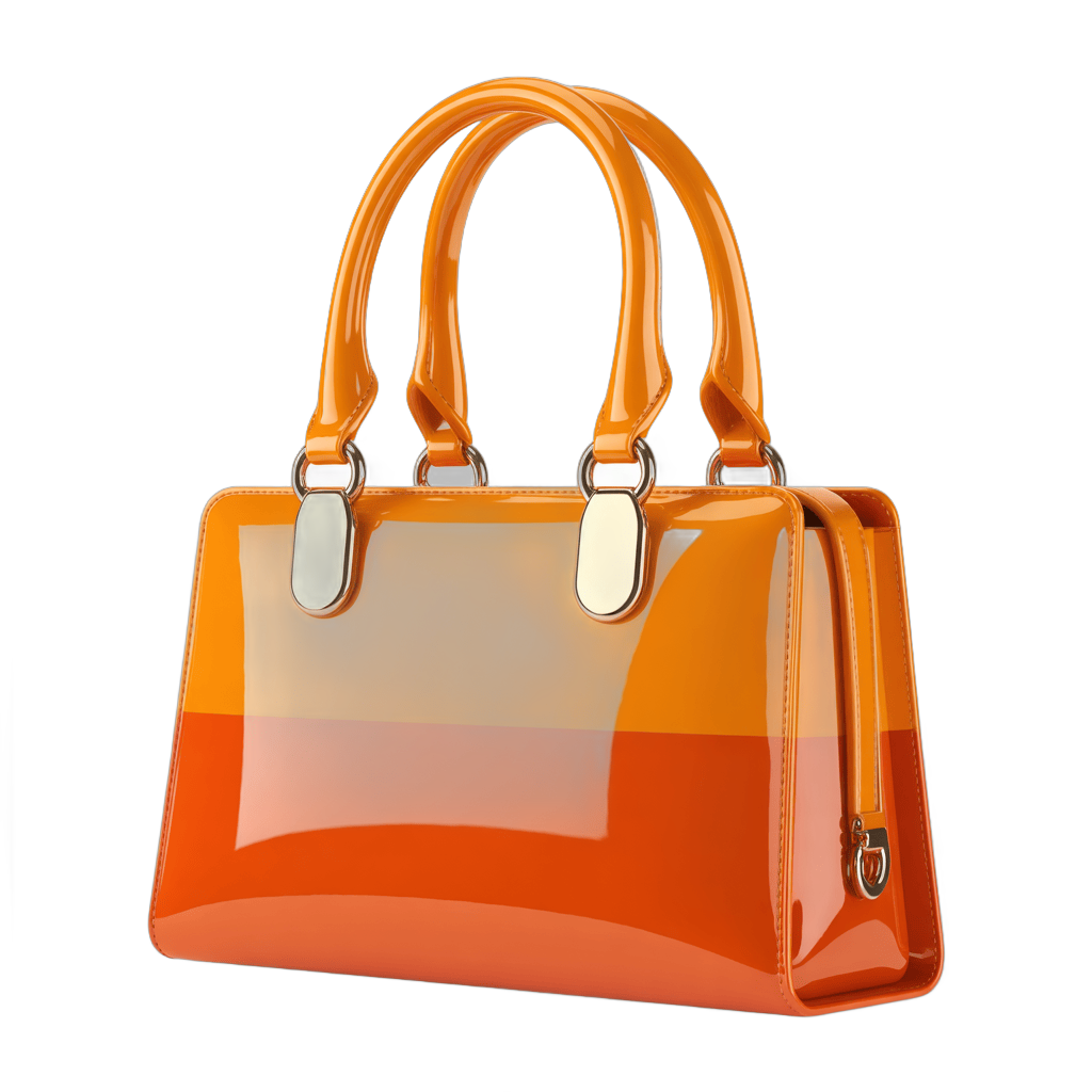 Fashionable transparent gradient handbag clipart for marketing and branding designs PNG - transparent background