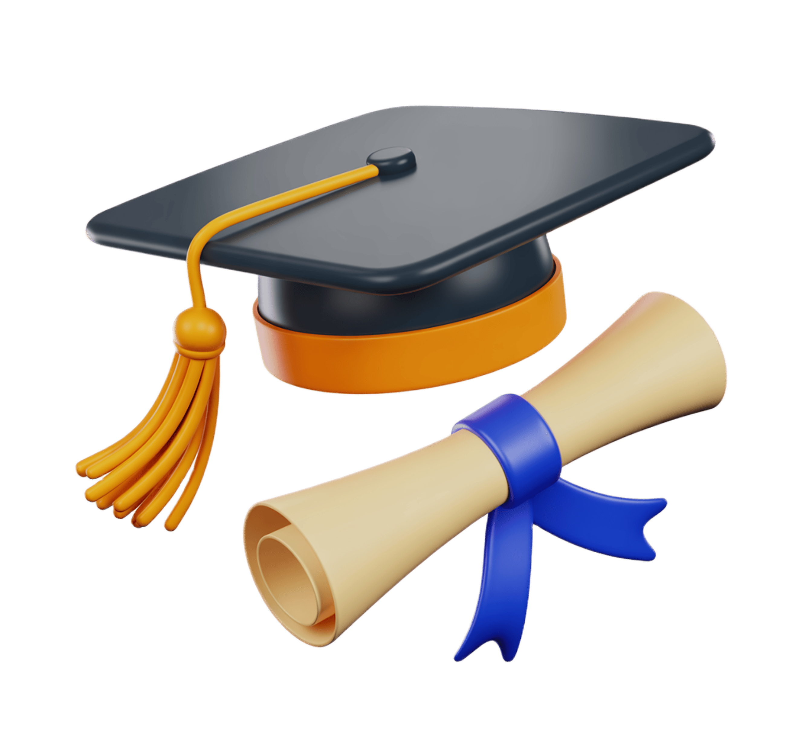 Graduation celebration icon with diploma scroll and cap for academic achievement presentations PNG - transparent background
