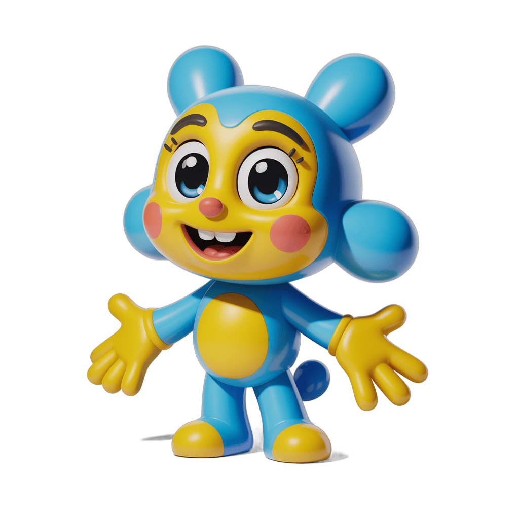 Happy cartoon bee character with arms outstretched isolated transparent background PNG - transparent background