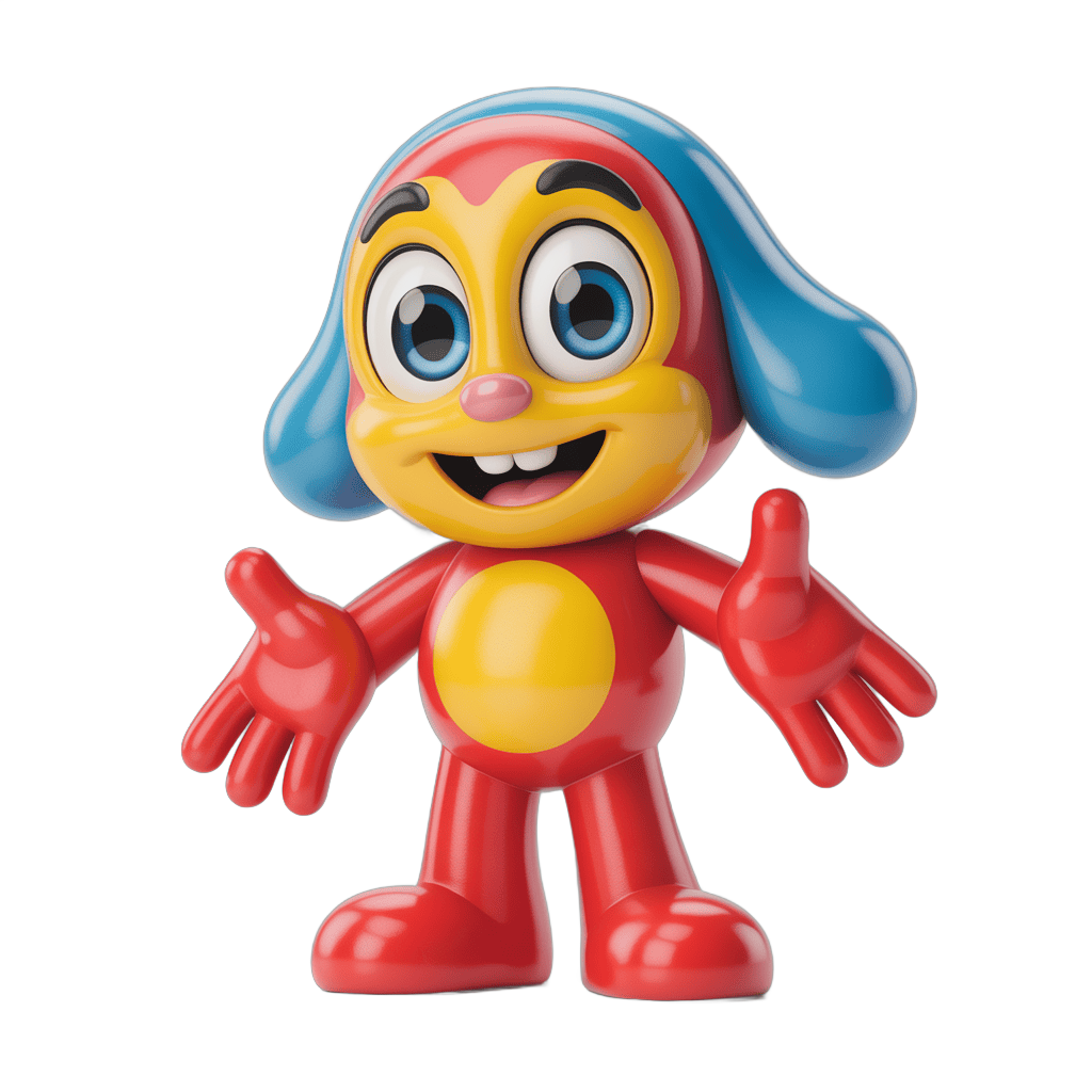 Happy cartoon dog character with arms outstretched for children illustrations and designs PNG - transparent background