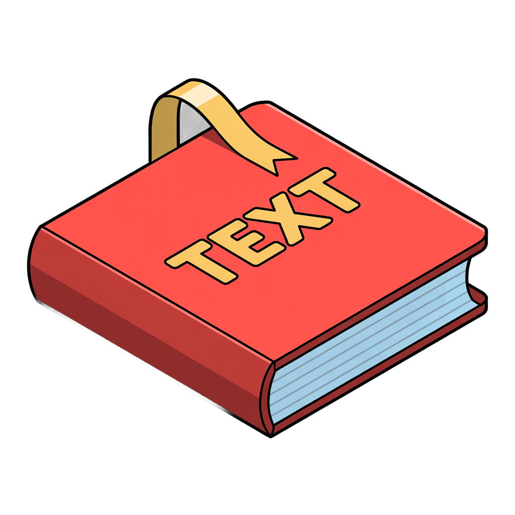 Isolated 3d isometric illustration of a red book with text label for educational and editorial design projects PNG - transparent background