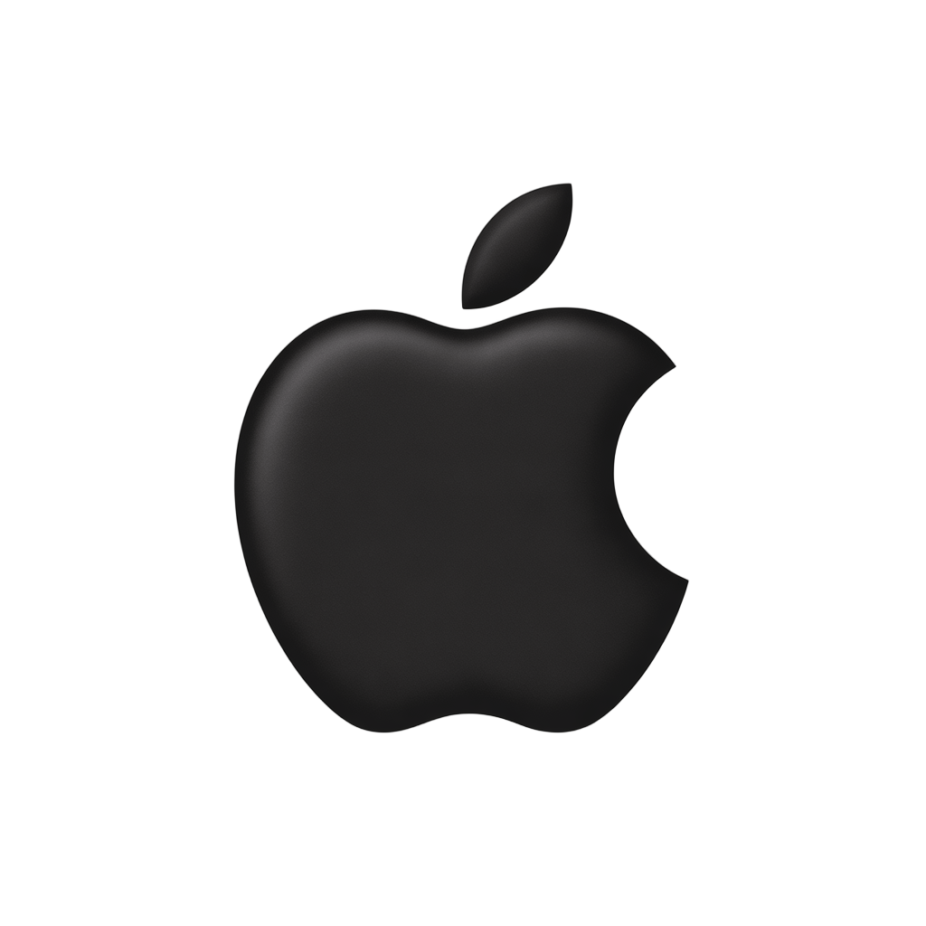 Isolated apple logo graphic element for branding and digital design projects PNG - transparent background