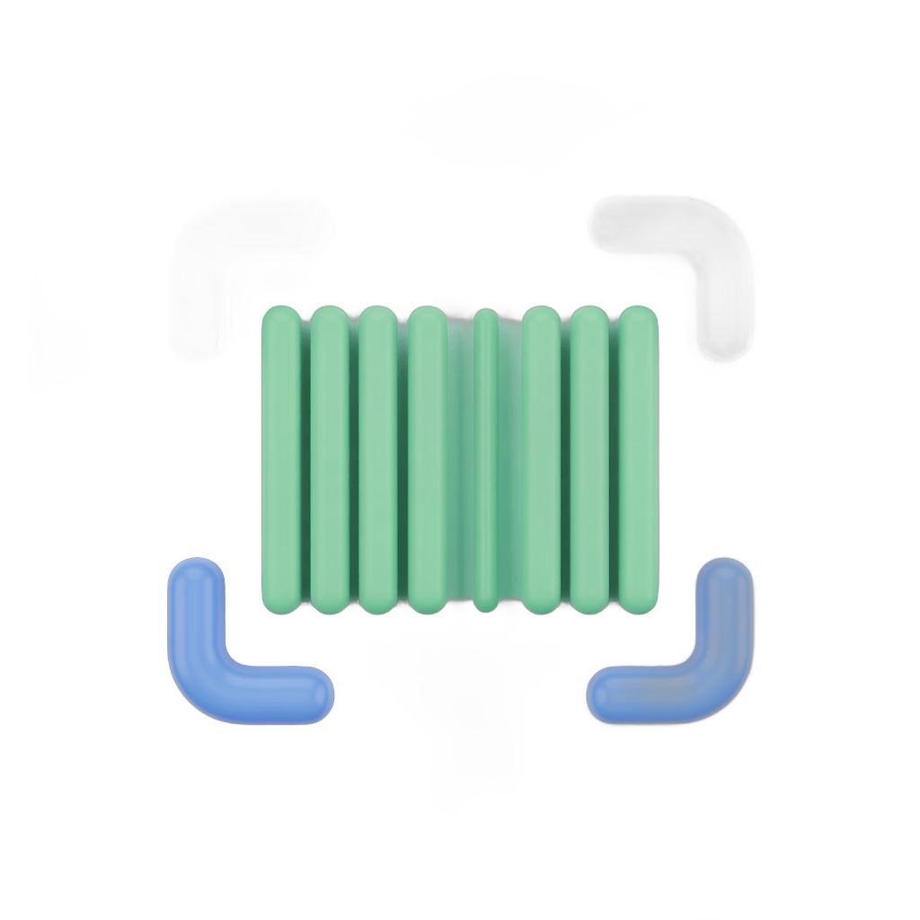 Isolated clipart graphic of a green radiator with blue pipes for heating system illustrations and designs PNG - transparent background