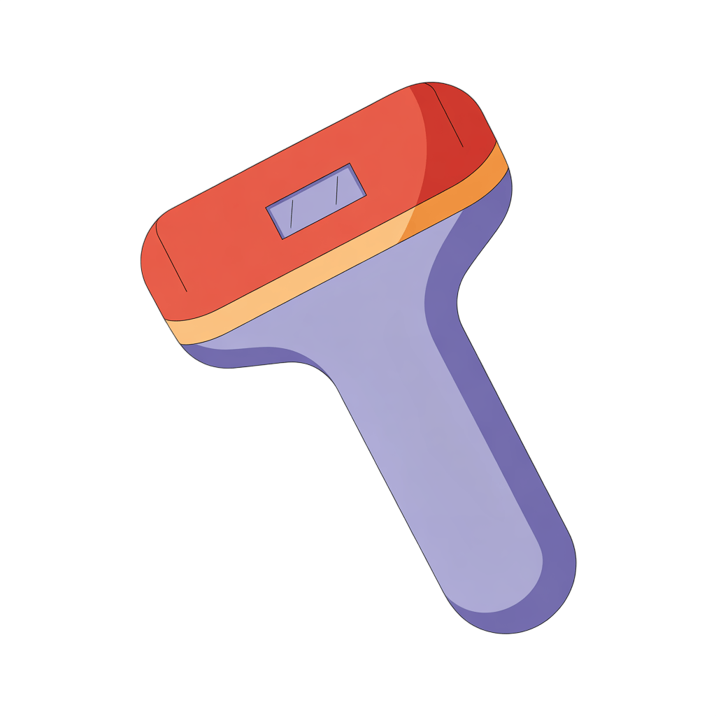 Isolated clipart graphic of a handheld digital thermometer for health checks and temperature monitoring PNG - transparent background