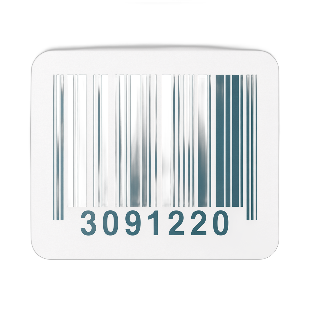 Isolated transparent barcode graphic element for product labeling and retail design projects PNG - transparent background