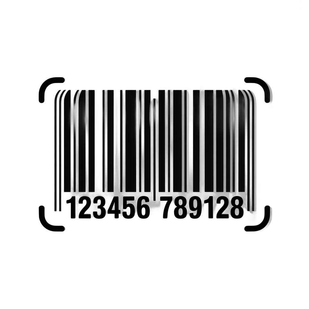 Isolated transparent barcode graphic element for product labeling and retail design PNG - transparent background