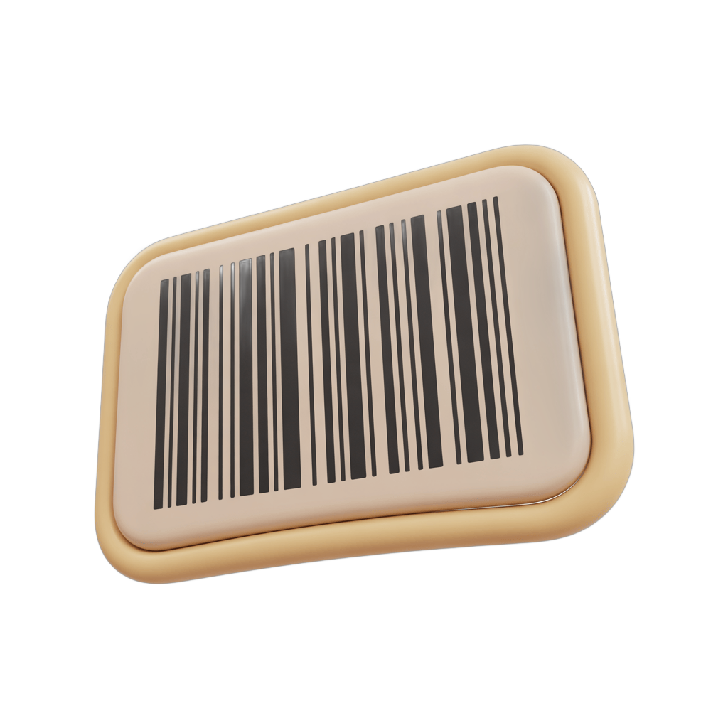 Isolated transparent barcode graphic element for product labels and packaging design PNG - transparent background