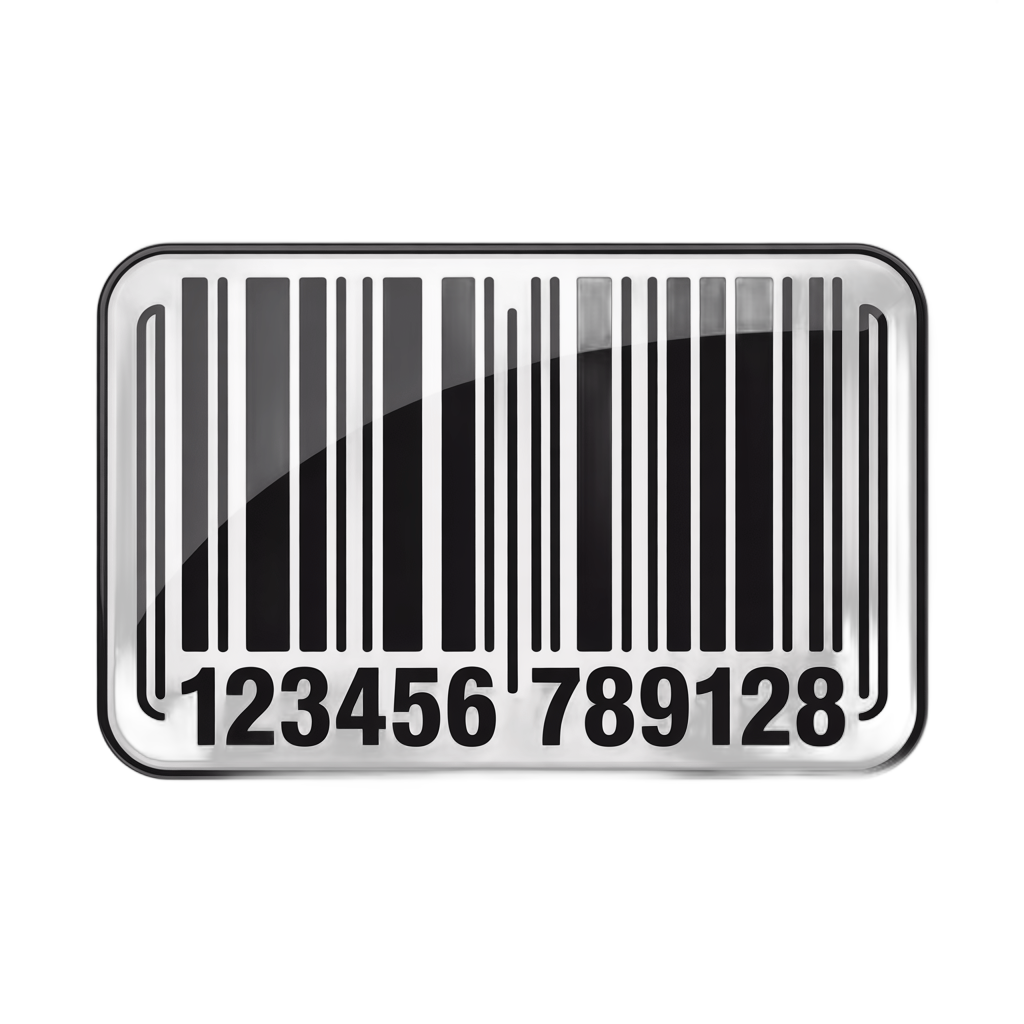 Isolated transparent barcode graphic element for product labels and retail design projects PNG - transparent background
