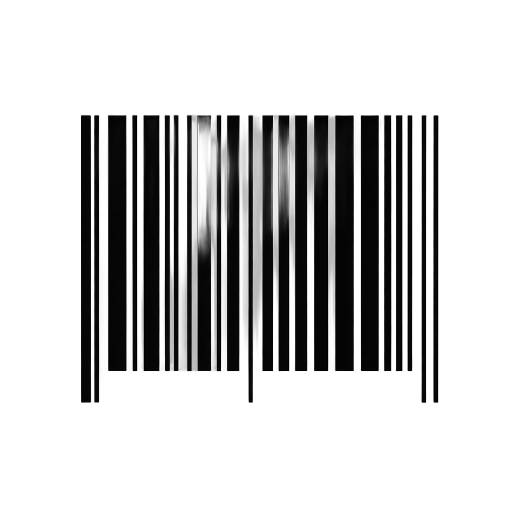 Isolated transparent barcode graphic element for product labels and digital marketing designs PNG - transparent background