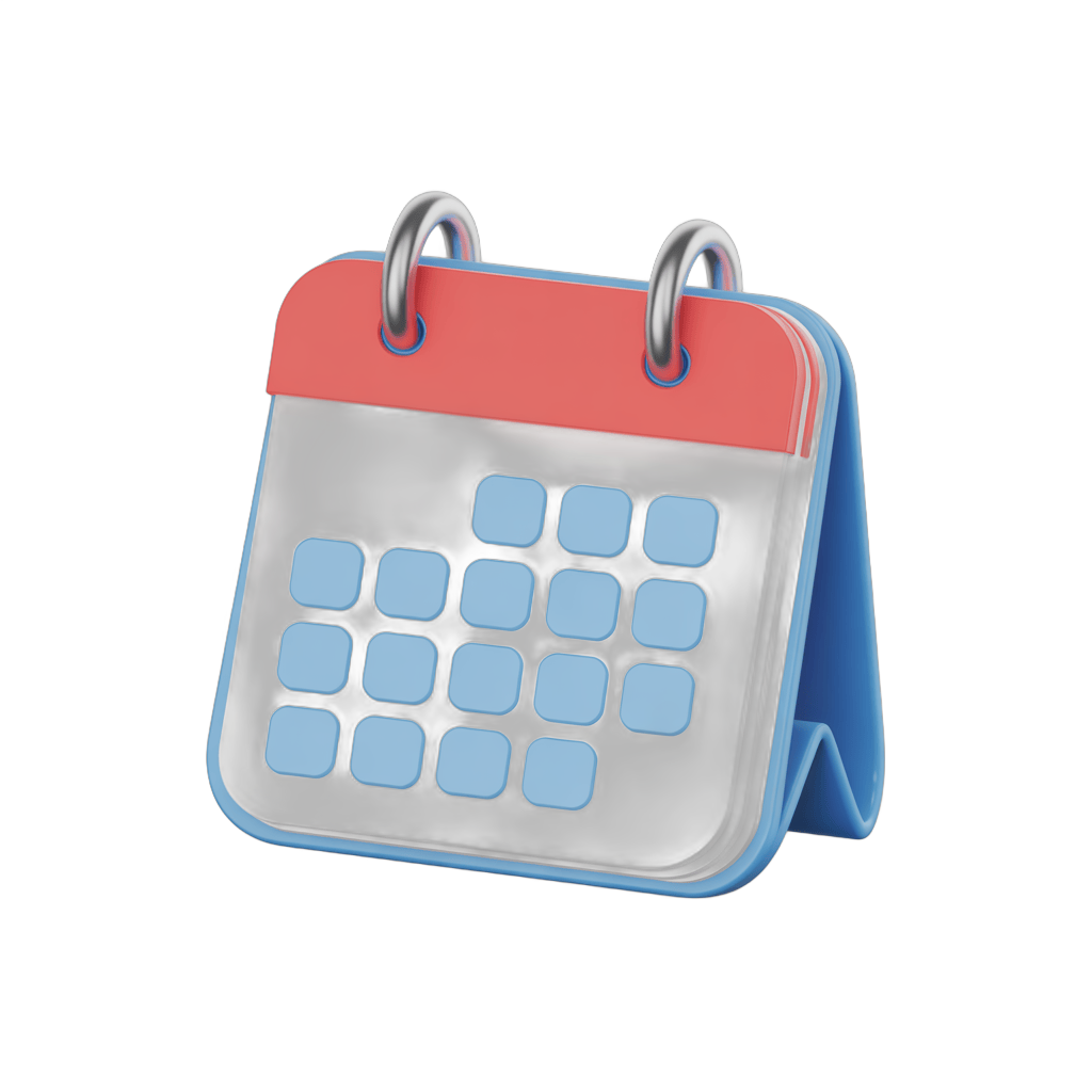 Isolated transparent calendar clipart graphic for scheduling and planning designs PNG - transparent background