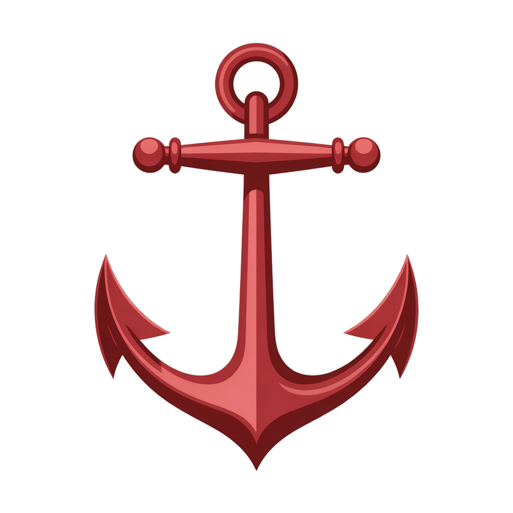 Isolated transparent clipart anchor graphic element for nautical maritime logos branding PNG - transparent background