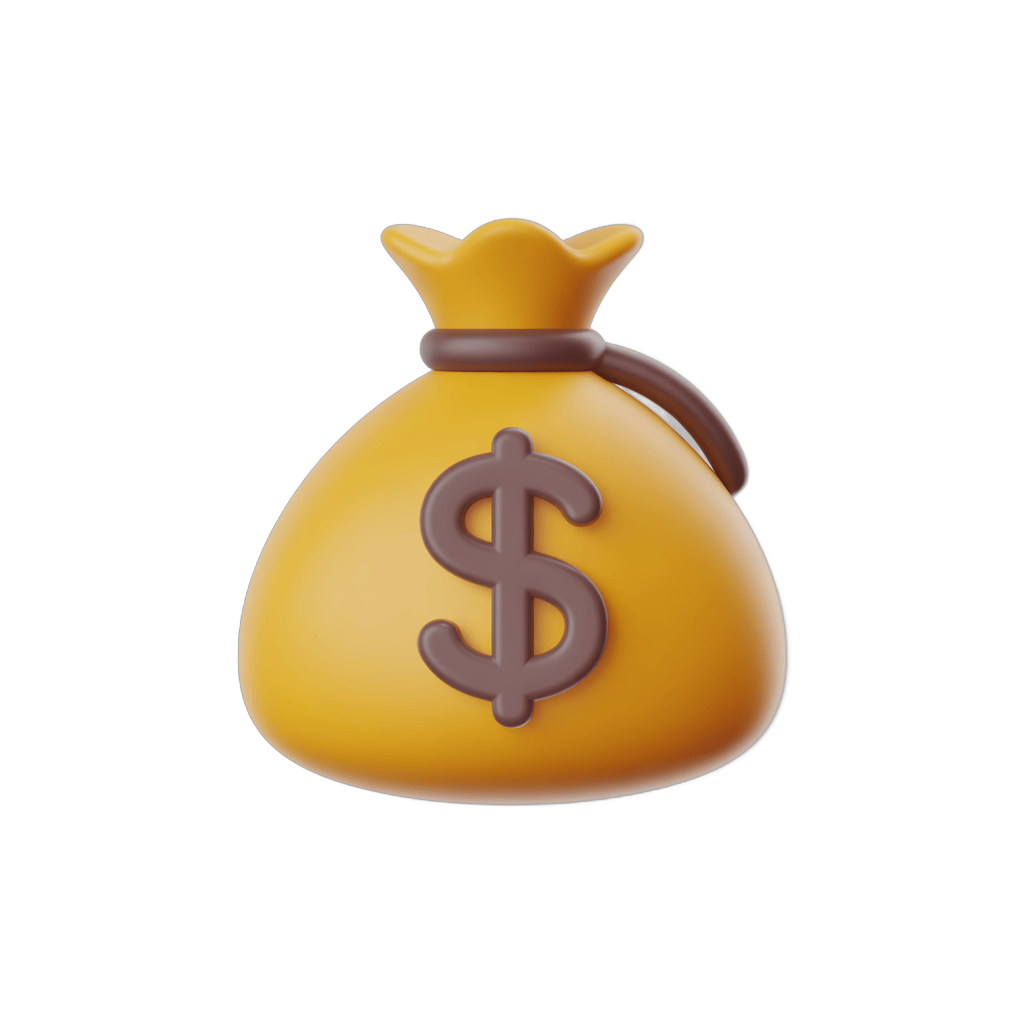 Isolated transparent clipart money bag with dollar symbol for business marketing and financial graphics PNG - transparent background