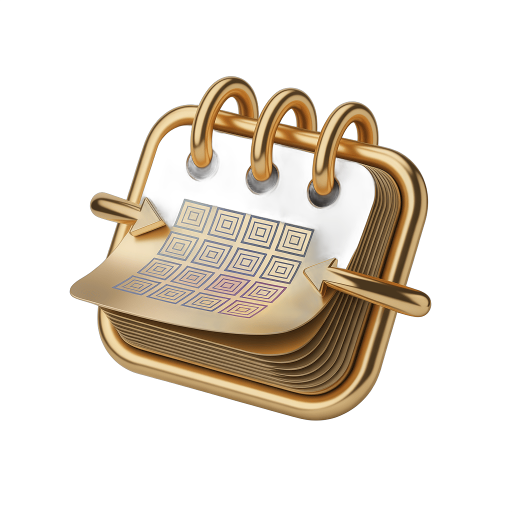 Isolated transparent clipart of spiral notebook with qr code page for digital marketing and event promotion PNG - transparent background