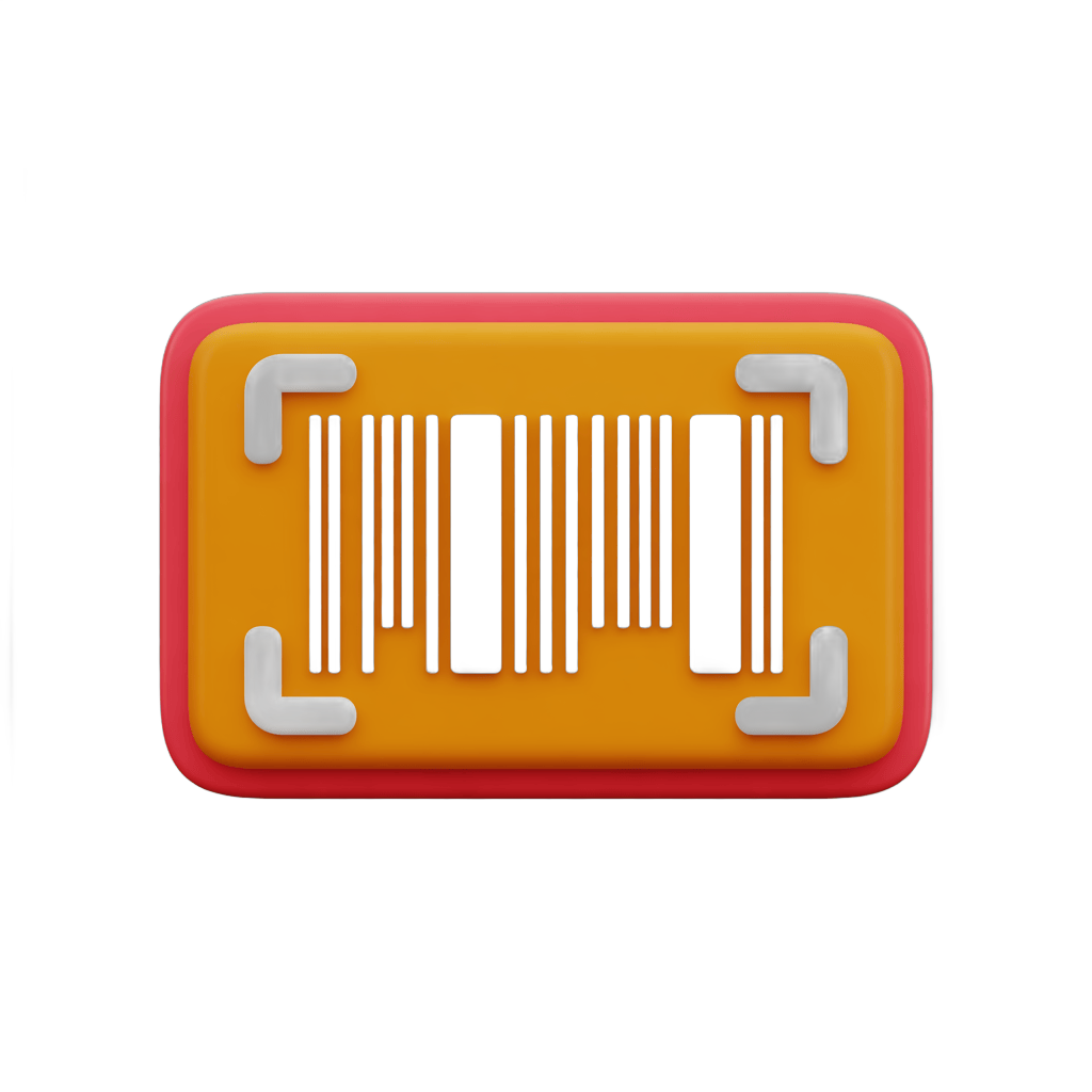 Isolated transparent clipart of yellow barcode graphic element for product labels and packaging design PNG - transparent background