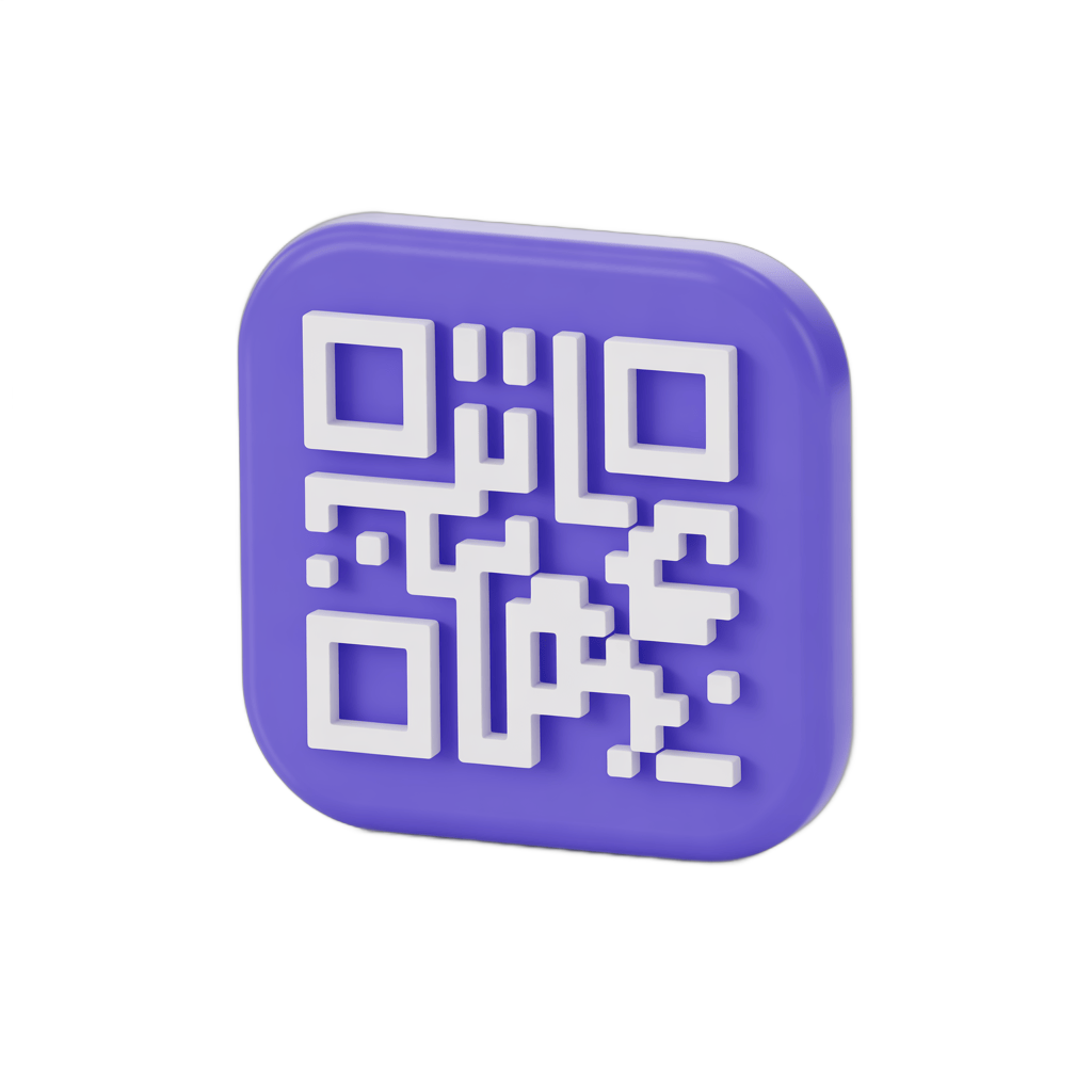 Isolated transparent qr code graphic element for digital marketing and mobile app promotion PNG - transparent background