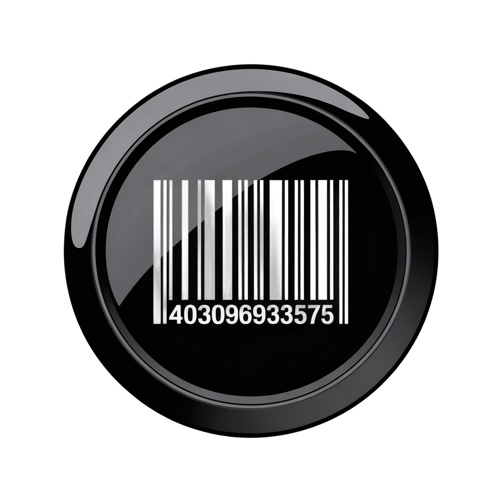 Modern barcode and QR code graphic element for retail, shipping, and digital marketing presentations PNG - transparent background