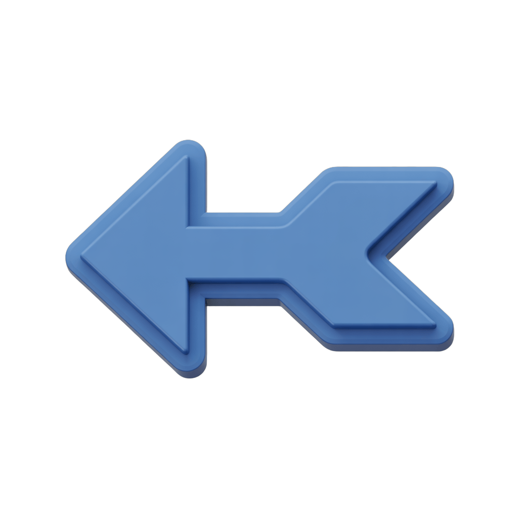 Modern blue left arrow icon for navigation and user interface design projects PNG - transparent background