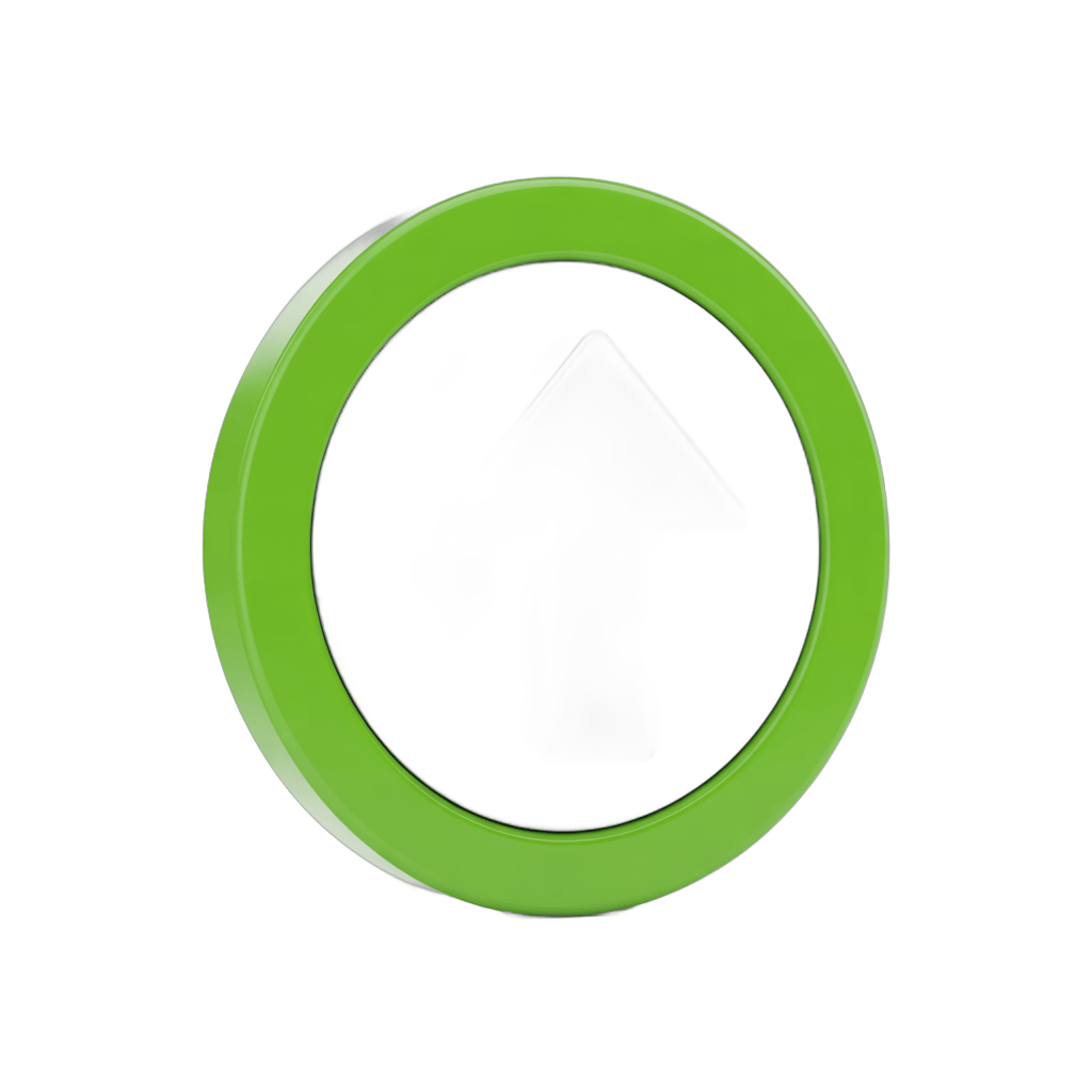 Modern green circular arrow button icon for user interface design and app navigation PNG - transparent background