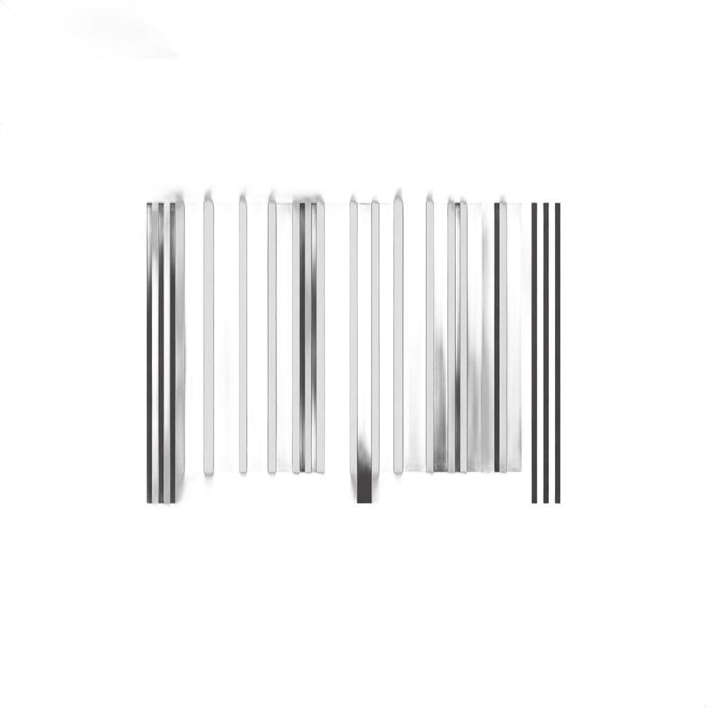 Modern metallic vertical bars clipart for product packaging and branding designs PNG - transparent background