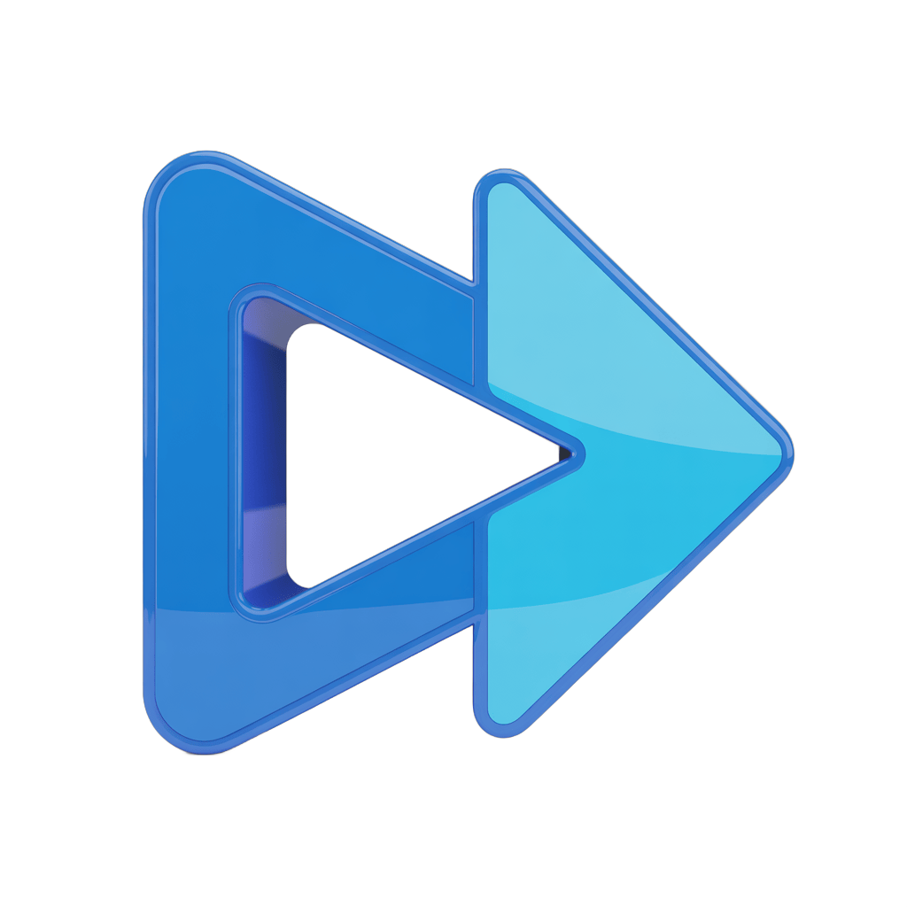 Modern play pause next media control arrow icon for app interface design and presentation slides PNG - transparent background