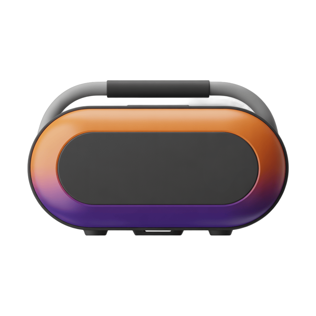 Modern portable bluetooth speaker clipart for mobile devices and travel presentations PNG - transparent background