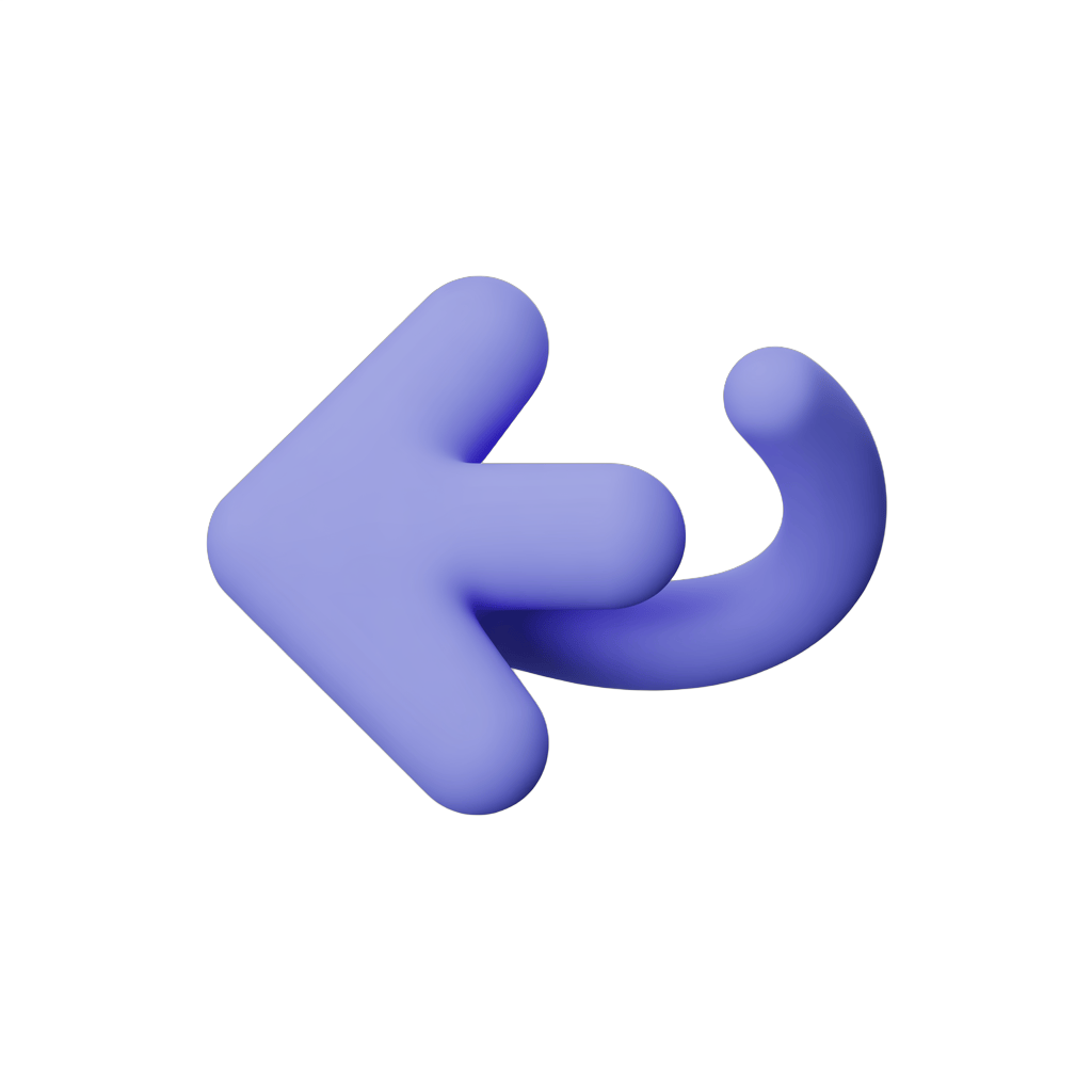 Modern purple left arrow icon for web ui design and app navigation interface PNG - transparent background