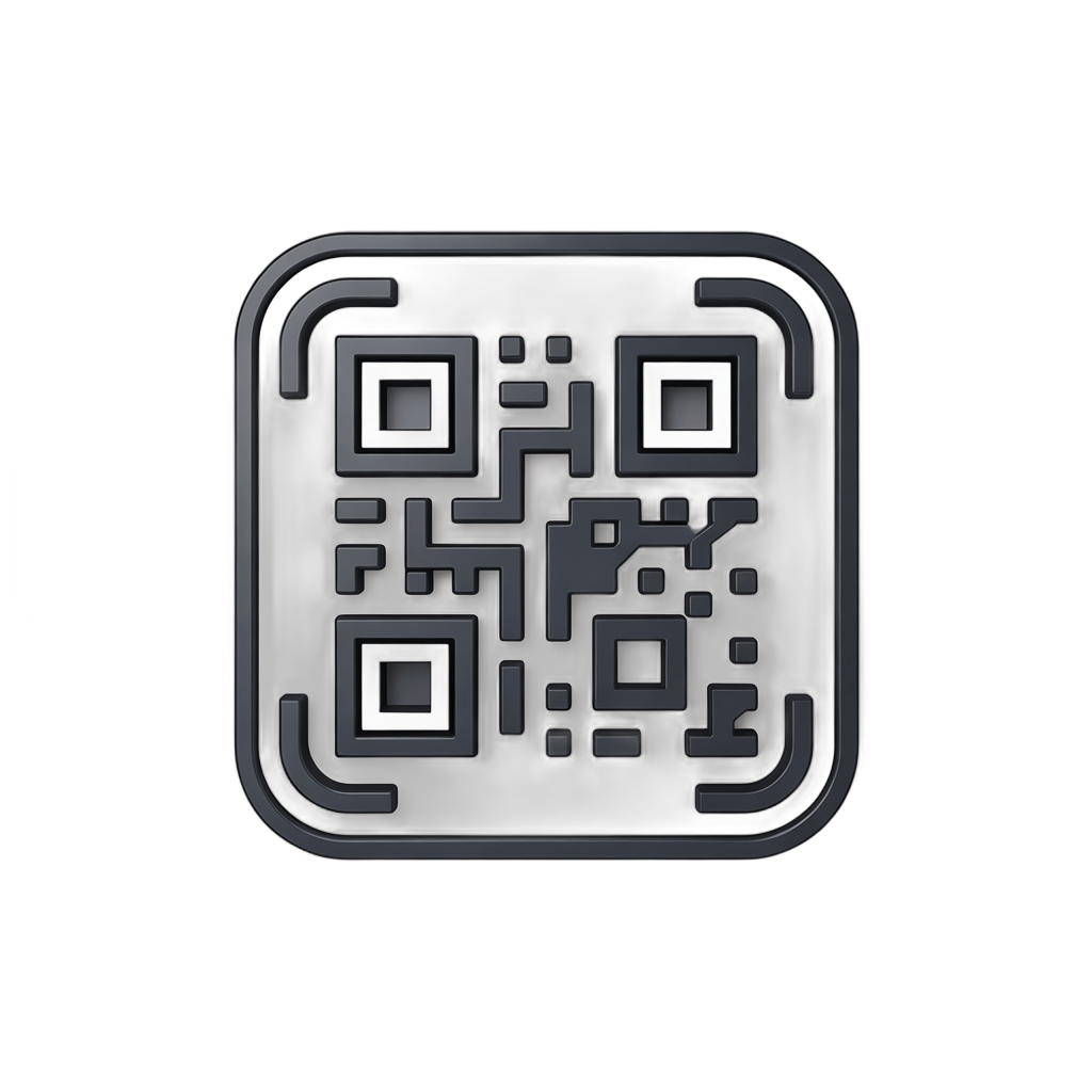 Modern QR code graphic element for digital marketing and app promotion designs PNG - transparent background