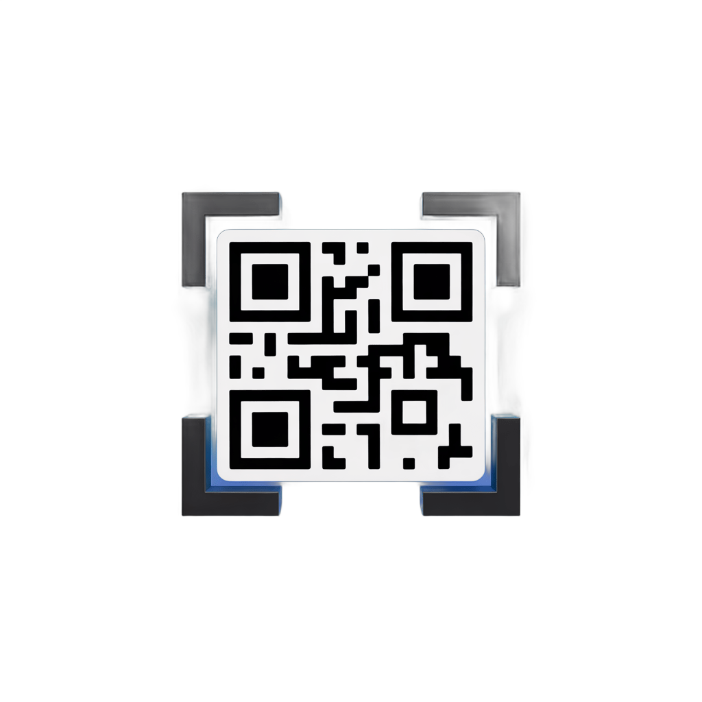 Modern QR code graphic element for digital marketing and app promotion designs PNG - transparent background